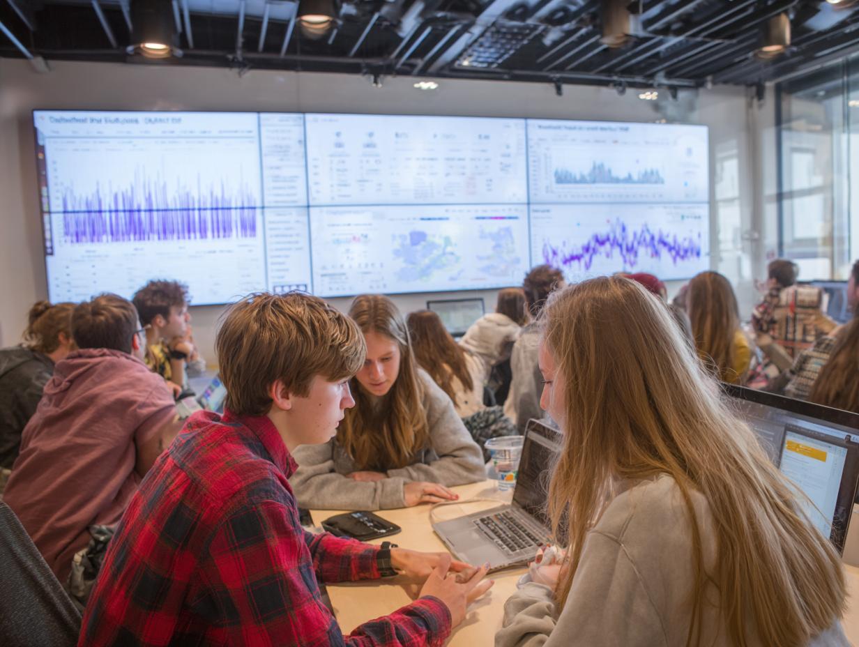 Кадр из учебной сессии: работа с текстом